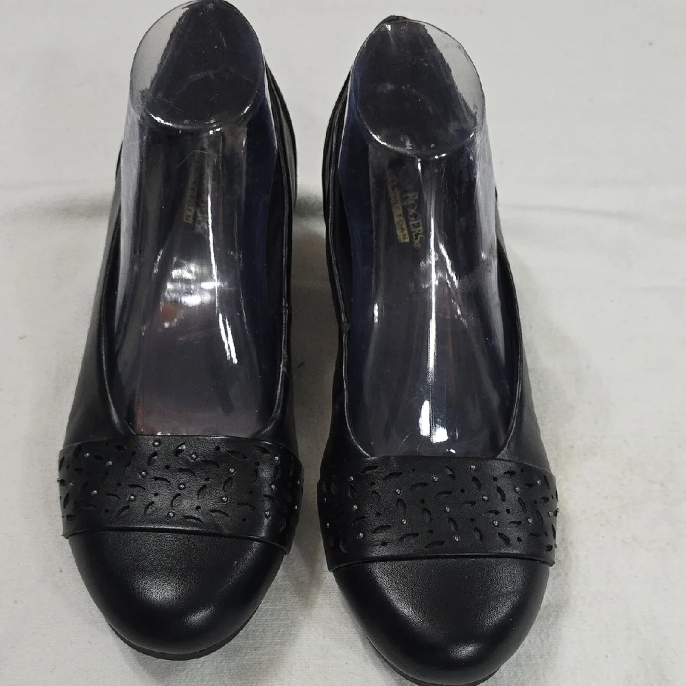 Kim Rogers Memory Foam Women's Wedge Slip-On‎ Shoes Black  Sz 10 GUC *READ*.